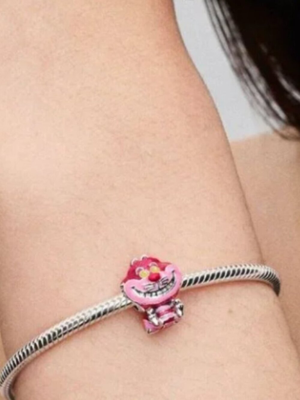 Pandora Disney Alice in Wonderland Cheshire Cat Charm|Pendant - Picture 3 of 3